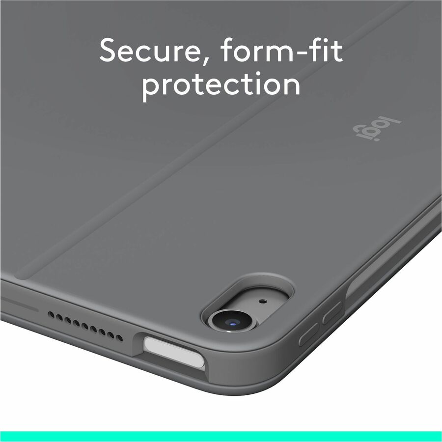 Logitech Combo Touch Keyboard/Cover Case for 11" Apple iPad Air (6th Generation), iPad Air (4th Generation), iPad Air (5th Generation) Tablet - English Keyboard - Oxford Gray