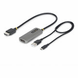 StarTech.com 1ft (30cm) HDMI to DisplayPort Adapter Cable, 8K 60Hz, Active HDMI 2.1 to DP 1.4 Video Converter, USB Bus Powered