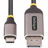StarTech.com 10ft (3m) USB-C to DisplayPort Adapter Cable, 8K 60Hz, 4K 144Hz, HDR10, USB Type-C to DP 1.4 Converter, USB4/TB3/4 Compatible