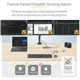 StarTech.com USB-C Triple-Monitor Multiport Adapter, Dual 4K 60Hz + 4K 30Hz HDMI & DP, 4x USB-A, 100W PD Pass-Through, GbE, SD Card Reader
