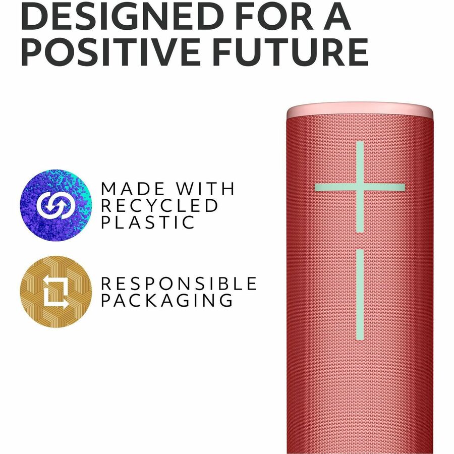 Ultimate Ears BOOM 4 Portable Bluetooth Speaker System - Raspberry Red