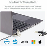 StarTech.com 25-Pack Universal Laptop Lock 6.6ft, Master Keyed Locking Cable, Security Cable, Compatible w/Noble Wedge&reg;/Nano/K-Slot