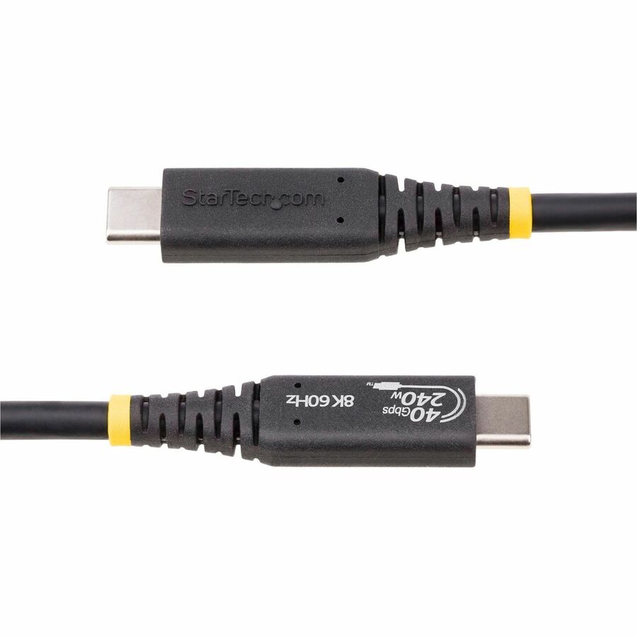 Câble USB 4 StarTech.com de 1 m (3,3 pi), certifié USB-IF, USB-C, 40 Gbit/s, 240 W PD 3.1, 8K 60 Hz, compatible avec les ports Thunderbolt/USB 3.2