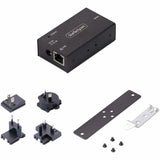 StarTech.com 1-Port Serial to Ethernet Adapter, 802.3af PoE Powered Serial Device Server, Wall/DIN Rail Mount, LAN To DB9 Converter, TAA