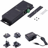 StarTech.com 2-Port Serial to Ethernet Adapter, IP Serial Device Server For Remote RS232 Devices, Wall/DIN Rail Mount, LAN To DB9 Converter