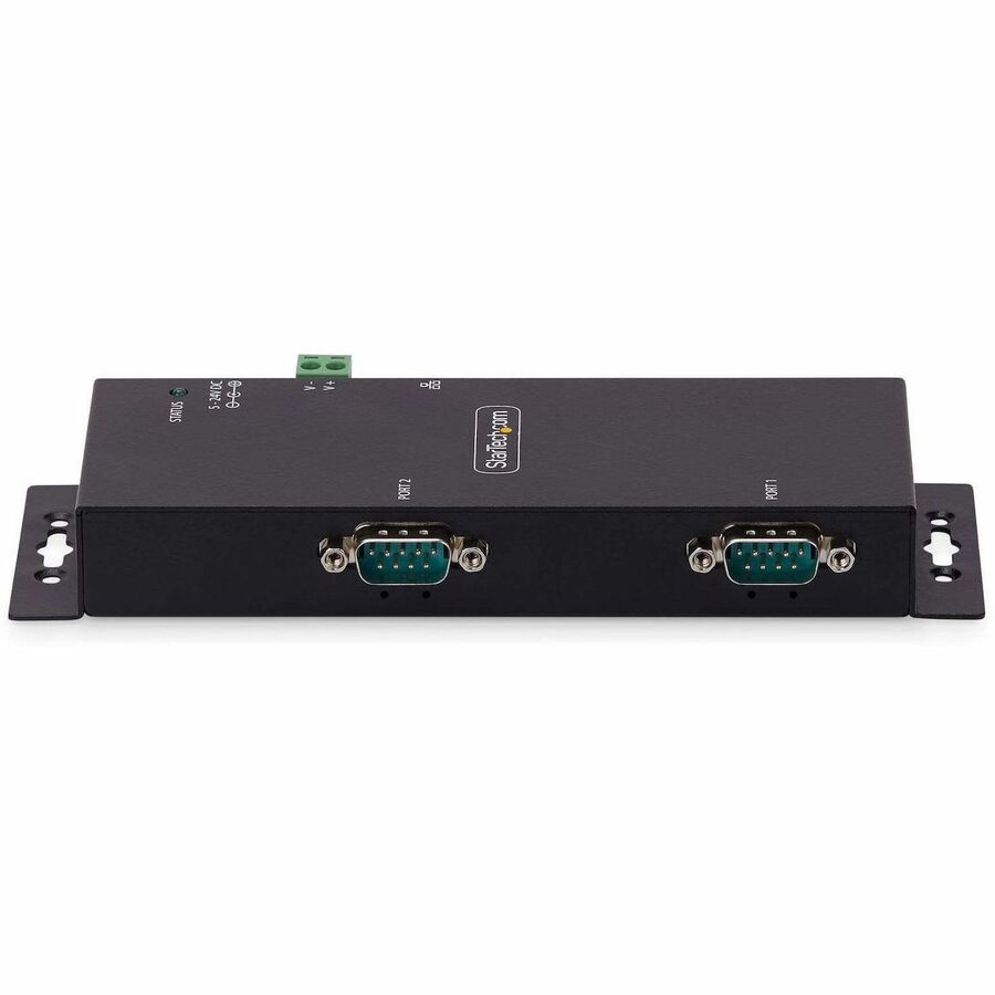 StarTech.com 2-Port Serial to Ethernet Adapter, IP Serial Device Server For Remote RS232 Devices, Wall/DIN Rail Mount, LAN To DB9 Converter