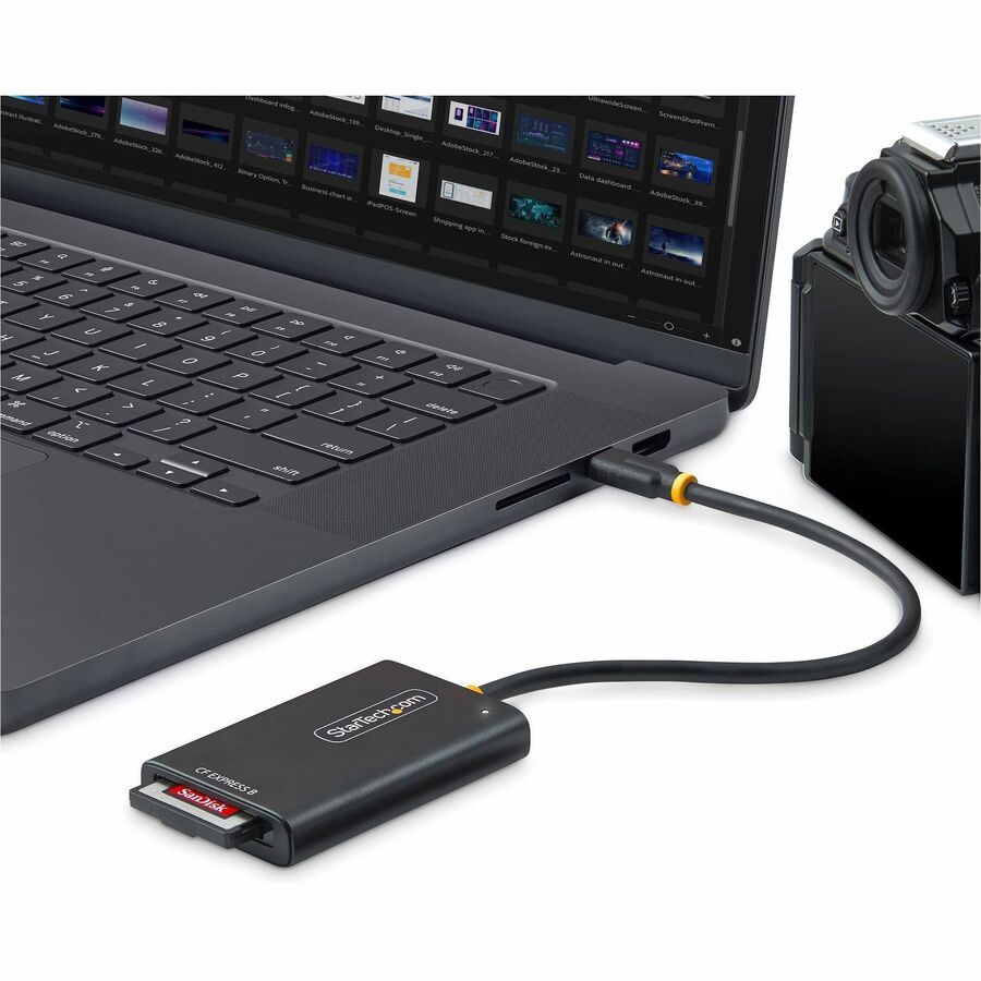 StarTech.com USB-C CFexpress Type B Card Reader, Portable USB 3.2 (10Gbps) Memory Card Reader, USB Type-C to CF Express 2.0 Adapter