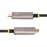 StarTech.com 30ft (9.15m) USB-C to HDMI 2.0 Active Optical Cable (AOC), 4K 60Hz, USB Type-C to HDMI Adapter Cable, CL3 Rated