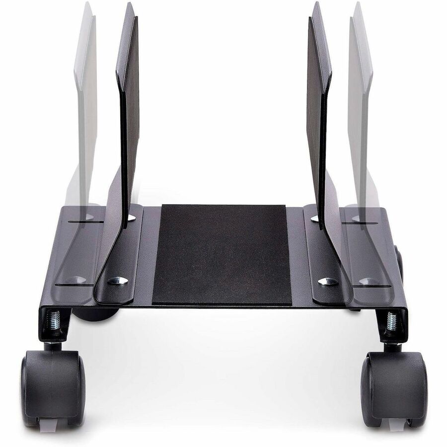StarTech.com Chariot tour pour ordinateur, support pour processeur sur roulettes, charge maximale 21 kg, support de boîtier PC réglable, support au sol, acier