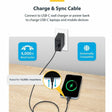 USB-C Charging Cable supports 60W/3A Power Delivery and 480Mbps; Fast Charge from a USB-C wall charger/power bank; Works w/USB-C laptops/tablets; Color: White; O.D.: 3.5mm; Jacket: TPE w/Braided Shield; NOTE: No USB-C video (DP Alt Mode) support