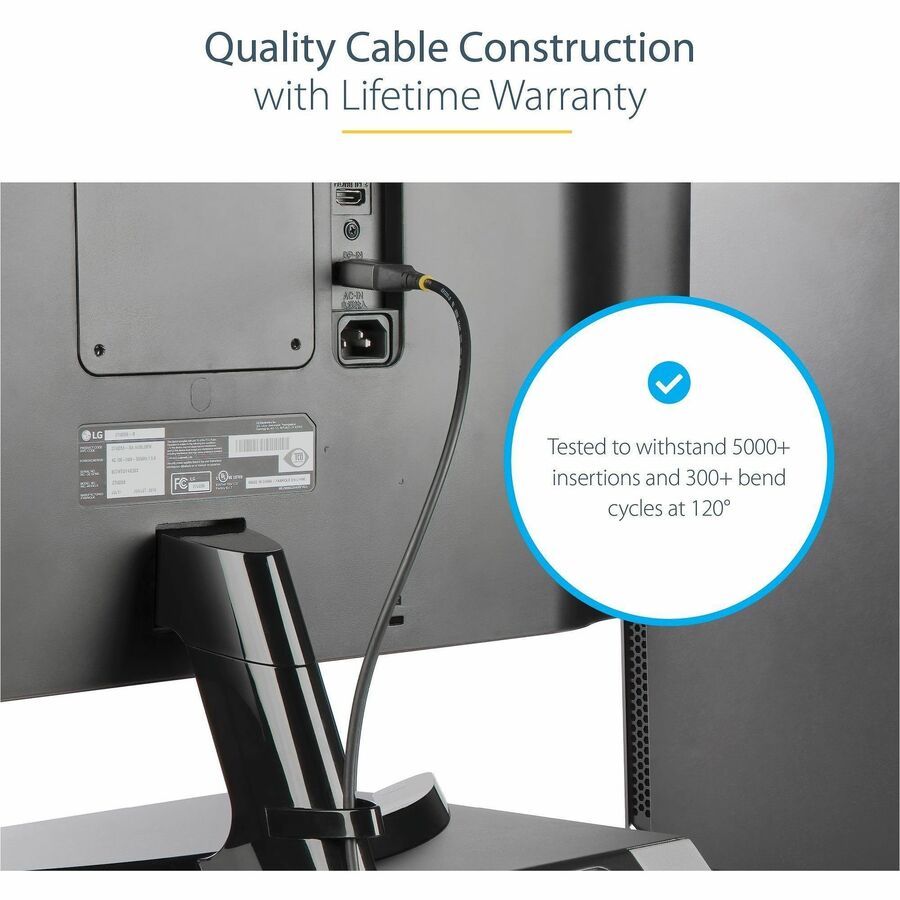 StarTech.com 1ft (30cm) DisplayPort 1.4 Cable, 8K 60Hz HDR10, UHD 4K 120Hz Video, DP to DP Monitor Cord, DP 1.4 Cable, M/M