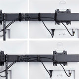 StarTech.com Crossbar Triple Monitor Desk Mount For Up To 3x 27in Screens, VESA 75x75/100x100, Tool-Less Arm Adjustments, C-Clamp/Grommet