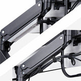 StarTech.com Crossbar Triple Monitor Desk Mount For Up To 3x 27in Screens, VESA 75x75/100x100, Tool-Less Arm Adjustments, C-Clamp/Grommet
