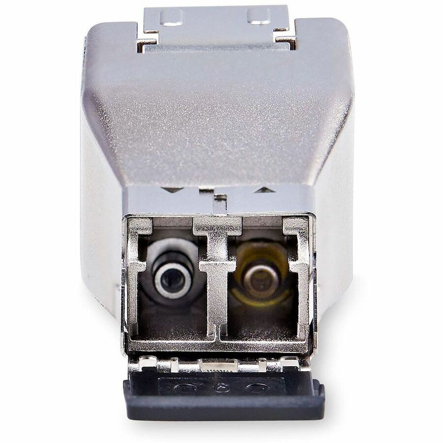StarTech.com Gigabit Fiber to RJ45 Ethernet Media Converter Dongle, PoE Powered, SMF/MMF, Single/Multimode Optical Fiber, Metal Housing
