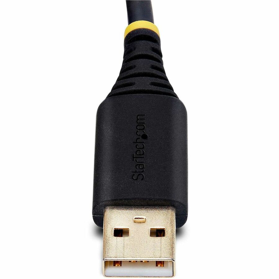 StarTech.com 6.6ft (2m) USB to Serial Adapter Cable, COM Retention, FTDI, DB9 RS232, Interchangeable DB9 Screws/Nuts, Windows/macOS/Linux