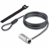 StarTech.com Slim Lock Noble Wedge&reg; Slot Compatible, 6.6ft (2m) Combination Locking Cable, Desk Anti-Theft Security For Laptop/Notebook