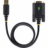 Câble adaptateur USB vers série null modem StarTech.com de 2 m, rétention COM, FTDI, RS232, vis/écrous DB9 interchangeables, Windows/Mac/Linux