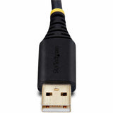 Câble adaptateur USB vers série null modem StarTech.com de 2 m, rétention COM, FTDI, RS232, vis/écrous DB9 interchangeables, Windows/Mac/Linux