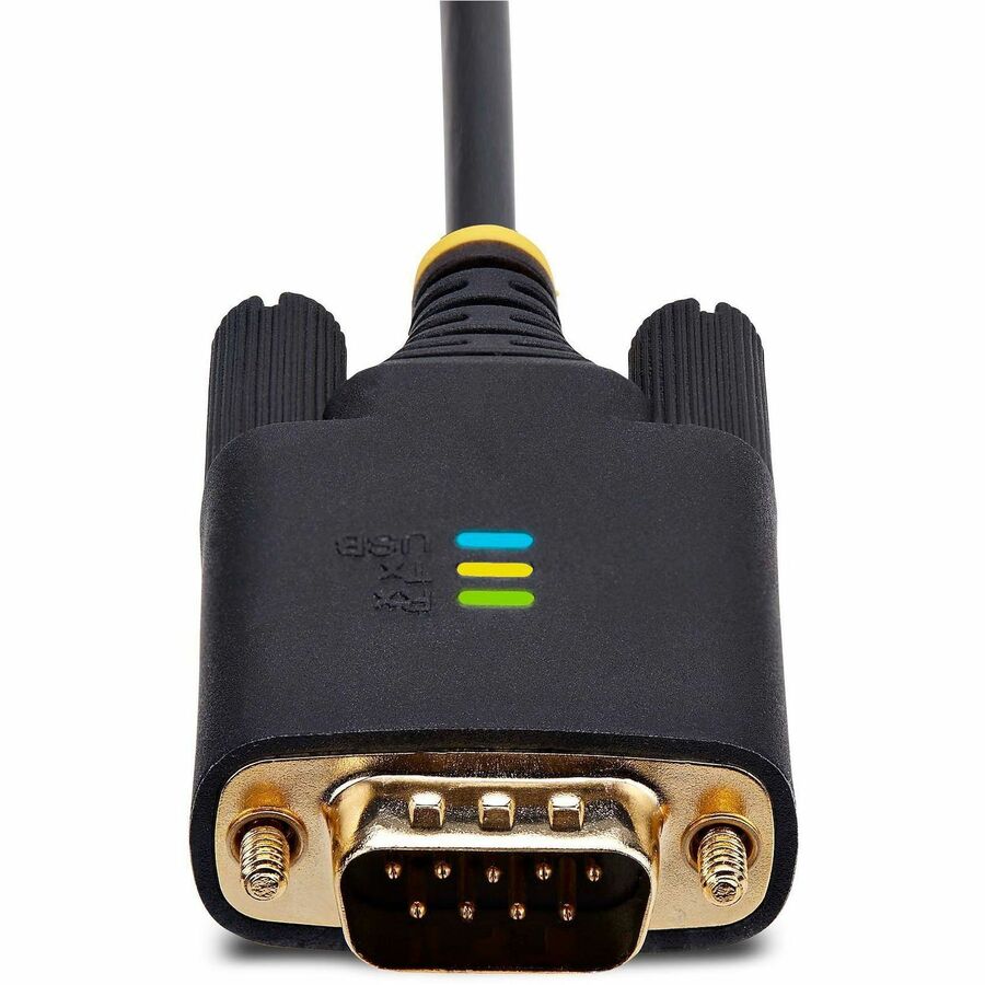 Câble adaptateur USB vers série null modem StarTech.com de 2 m, rétention COM, FTDI, RS232, vis/écrous DB9 interchangeables, Windows/Mac/Linux