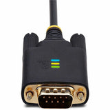 Câble adaptateur USB vers série null modem StarTech.com de 2 m, rétention COM, FTDI, RS232, vis/écrous DB9 interchangeables, Windows/Mac/Linux