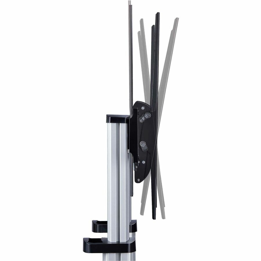 StarTech.com Rolling TV Cart/Stand On Wheels, For 60-100inch Flat Screens and 220lb, Height Adjustable Mobile Trolley Mount/Portable Stand