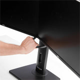 StarTech.com Crossbar Dual Monitor Desk Stand For 27inch Screens, Max Cap 26.4lb, VESA Mount 75x75/100x100, Toolless Height Adjustment
