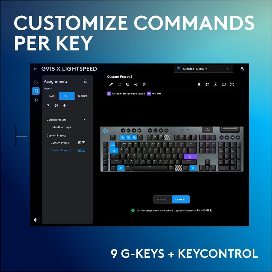 Logitech G G915 X LIGHTSPEED Gaming Keyboard