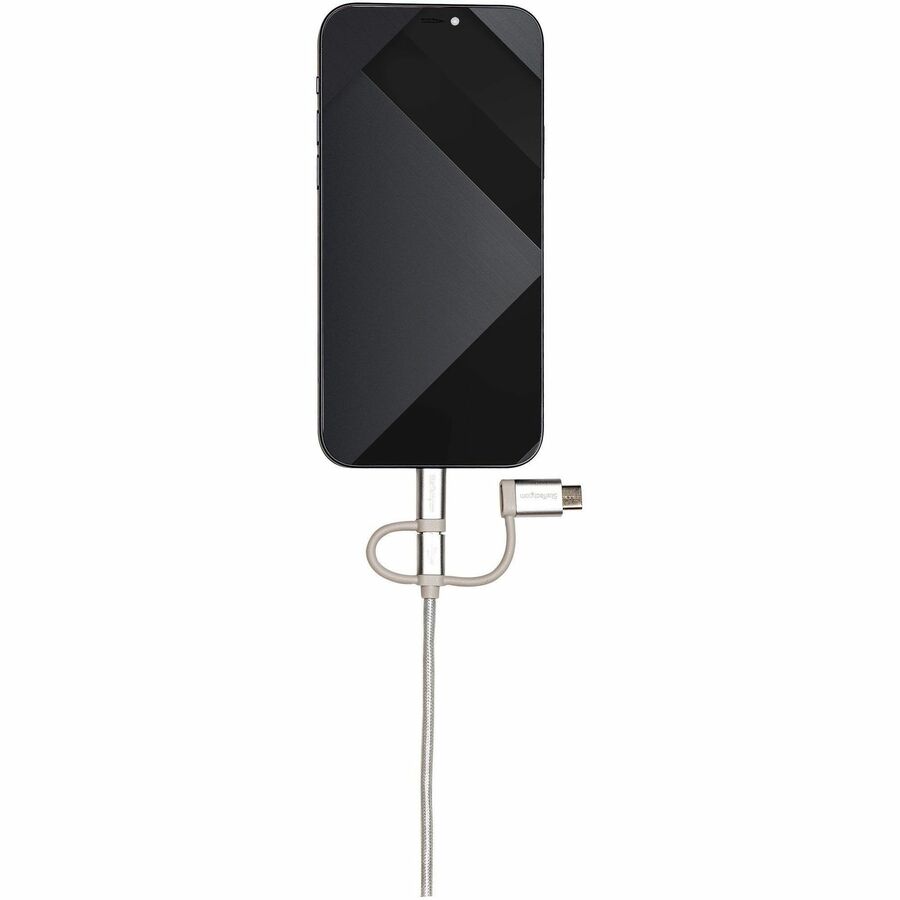 Câble de charge USB multi-ports StarTech.com de 1,8 m (6 pi), USB-A vers Lightning/USB-C/Micro-USB, certifié Apple MFi, gaine en nylon tressé ; câble de charge USB 3 en 1