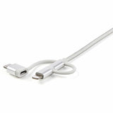 Câble de charge USB multi-ports StarTech.com de 1,8 m (6 pi), USB-A vers Lightning/USB-C/Micro-USB, certifié Apple MFi, gaine en nylon tressé ; câble de charge USB 3 en 1