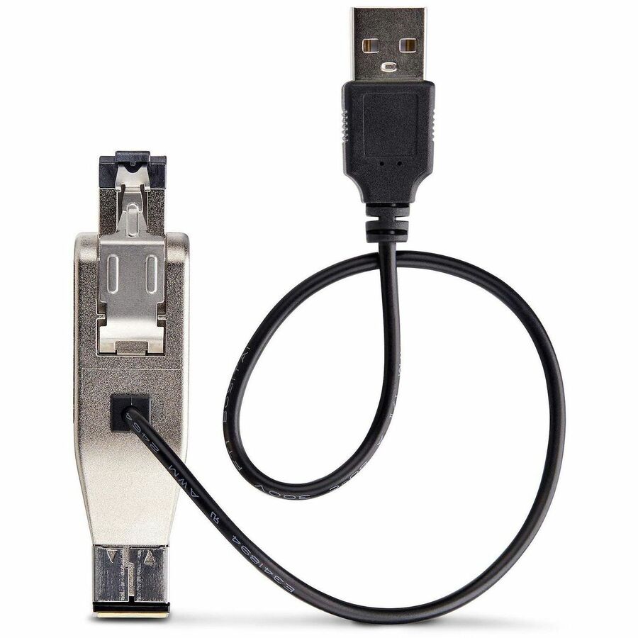 StarTech.com Gigabit Fiber to RJ45 Ethernet Media Converter Dongle, USB Powered, SMF/MMF, Single/Multimode Optical Fiber, Metal Housing