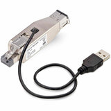 StarTech.com Gigabit Fiber to RJ45 Ethernet Media Converter Dongle, USB Powered, SMF/MMF, Single/Multimode Optical Fiber, Metal Housing