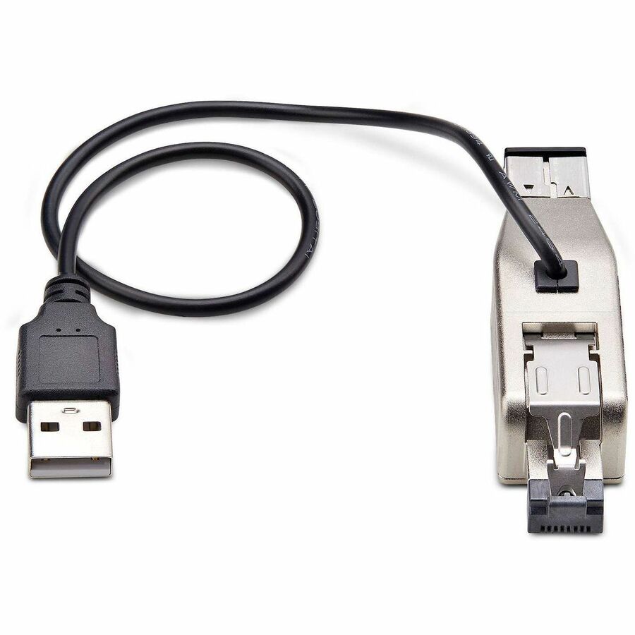 StarTech.com Gigabit Fiber to RJ45 Ethernet Media Converter Dongle, USB Powered, SMF/MMF, Single/Multimode Optical Fiber, Metal Housing