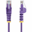 StarTech.com 5ft Purple Slim CAT6 Ethernet Cable, Slim Snagless RJ45, UTP, LSZH, 28AWG Bare Copper, Slim Network Patch Cord, Fluke Tested