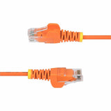 StarTech.com 10ft Orange Slim CAT6 Ethernet Cable, Slim Snagless RJ45, UTP, LSZH, 28AWG Bare Copper, Slim Network Patch Cord, Fluke Tested