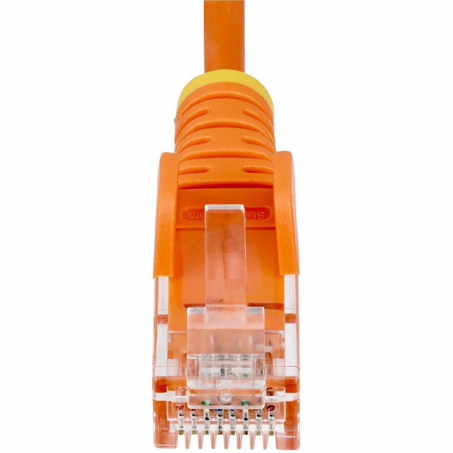 StarTech.com 10ft Orange Slim CAT6 Ethernet Cable, Slim Snagless RJ45, UTP, LSZH, 28AWG Bare Copper, Slim Network Patch Cord, Fluke Tested