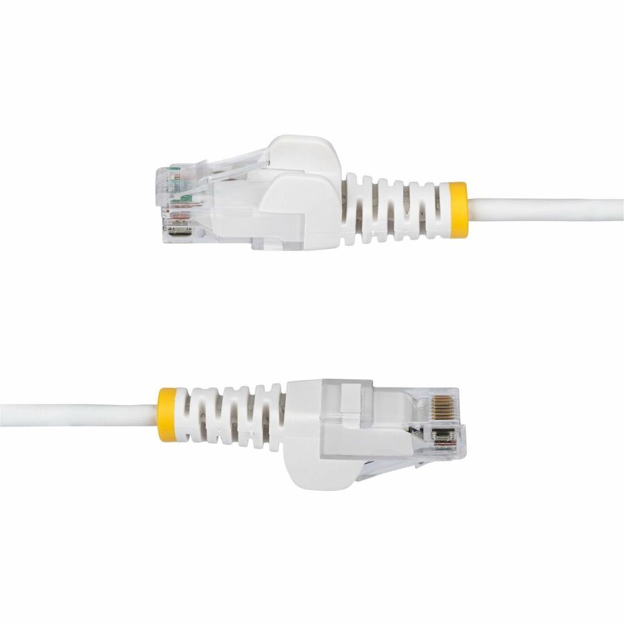 StarTech.com 5ft White Slim CAT6 Ethernet Cable, Slim Snagless RJ45, UTP, LSZH, 28AWG Bare Copper, Slim Network Patch Cord, Fluke Tested