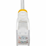 StarTech.com 5ft White Slim CAT6 Ethernet Cable, Slim Snagless RJ45, UTP, LSZH, 28AWG Bare Copper, Slim Network Patch Cord, Fluke Tested