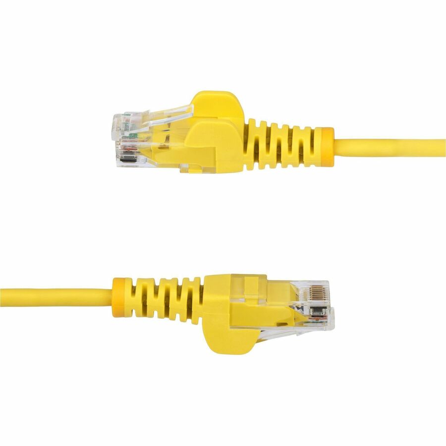 StarTech.com 10ft Yellow Slim CAT6 Ethernet Cable, Slim Snagless RJ45, UTP, LSZH, 28AWG Bare Copper, Slim Network Patch Cord, Fluke Tested