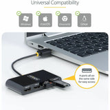 StarTech.com Hub USB 2.0 4 ports, alimenté par bus USB, mini hub USB de voyage, répartiteur USB 2.0 multiport, hub USB portable, 480 Mbit/s