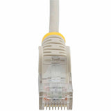 StarTech.com 50ft Gray Slim CAT6 Ethernet Cable, Slim Snagless RJ45, UTP, LSZH, 28AWG Bare Copper, Slim Network Patch Cord, Fluke Tested