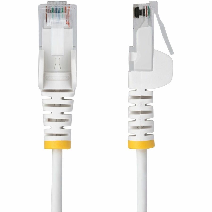 StarTech.com 50ft White Slim CAT6 Ethernet Cable, Slim Snagless RJ45, UTP, LSZH, 28AWG Bare Copper, Slim Network Patch Cord, Fluke Tested
