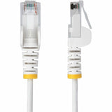 StarTech.com 50ft White Slim CAT6 Ethernet Cable, Slim Snagless RJ45, UTP, LSZH, 28AWG Bare Copper, Slim Network Patch Cord, Fluke Tested