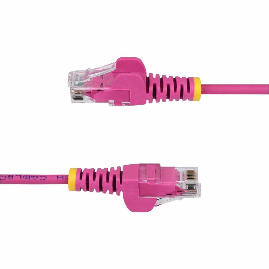 StarTech.com 25ft Pink Slim CAT6 Ethernet Cable, Slim Snagless RJ45, UTP, LSZH, 28AWG Bare Copper, Slim Network Patch Cord, Fluke Tested