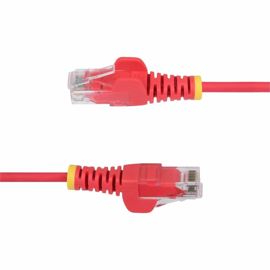 StarTech.com 50ft Red Slim CAT6 Ethernet Cable, Slim Snagless RJ45, UTP, LSZH, 28AWG Bare Copper, Slim Network Patch Cord, Fluke Tested