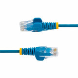 StarTech.com 25ft Blue Slim CAT6 Ethernet Cable, Slim Snagless RJ45, UTP, LSZH, 28AWG Bare Copper, Slim Network Patch Cord, Fluke Tested