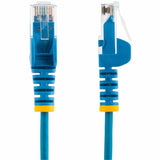 StarTech.com 50ft Blue Slim CAT6 Ethernet Cable, Slim Snagless RJ45, UTP, LSZH, 28AWG Bare Copper, Slim Network Patch Cord, Fluke Tested