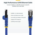 StarTech.com 6in Blue CAT8 Ethernet Cable, Snagless RJ45, 25G/40G 2000MHz, 100W PoE, S/FTP, 26AWG Pure Bare Copper, LSZH Network Patch Cord