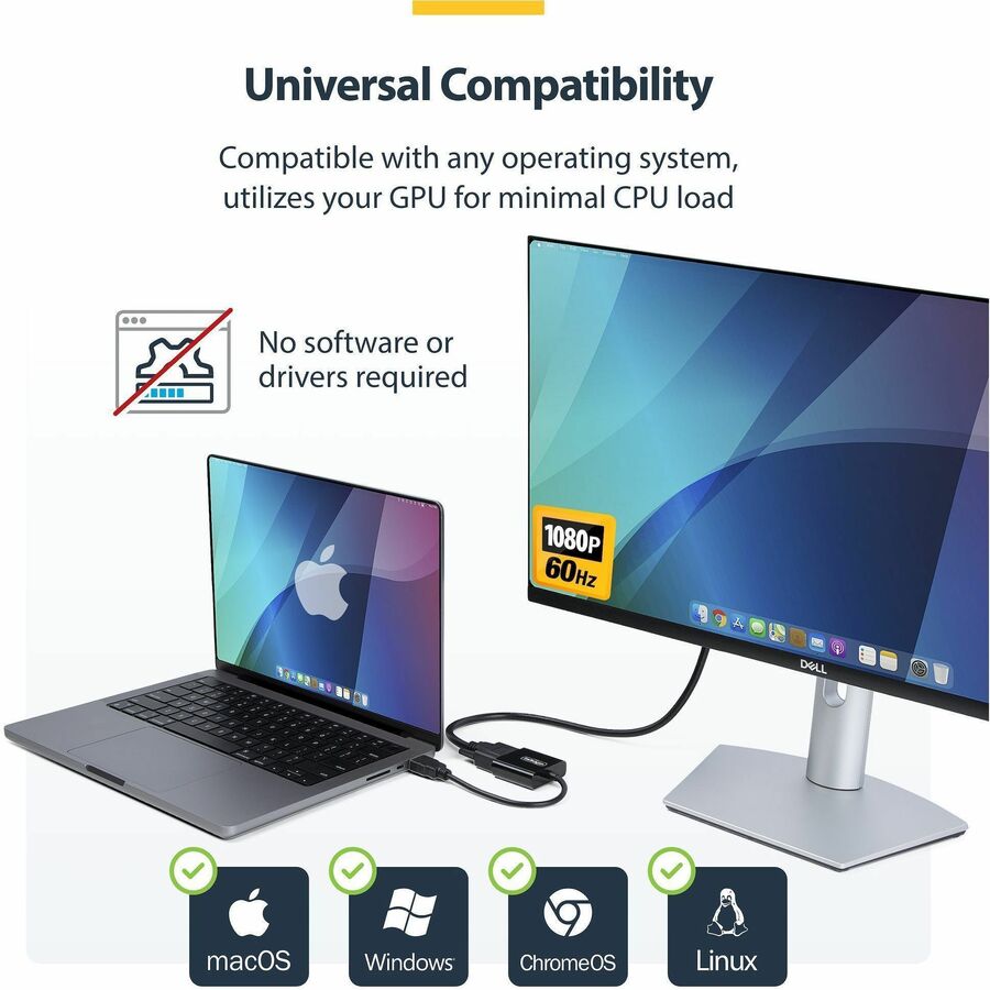 StarTech.com HDMI to VGA Adapter, Active Video Converter For Laptop/Desktop, 1920x1080 (1080p), HDMI Source to VGA Monitor/Display