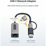 StarTech.com 2.5GbE USB-C to Ethernet Adapter with USB-A Converter, NBASE-T NIC, USB 3.0 Type-C 2.5/1G Multi Speed Network, USB 3.1 RJ45