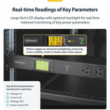 StarTech.com 16-Outlet Horizontal Rack Mount Metered PDU, 1U Server Power Strip w/Surge Protector, 125V/15A, 8ft (2.4m) Power Cord, TAA